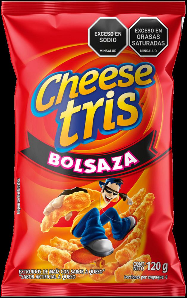 Pasabocas cheese tris FRITO LAY bolsaza sabor a queso (120 gr)