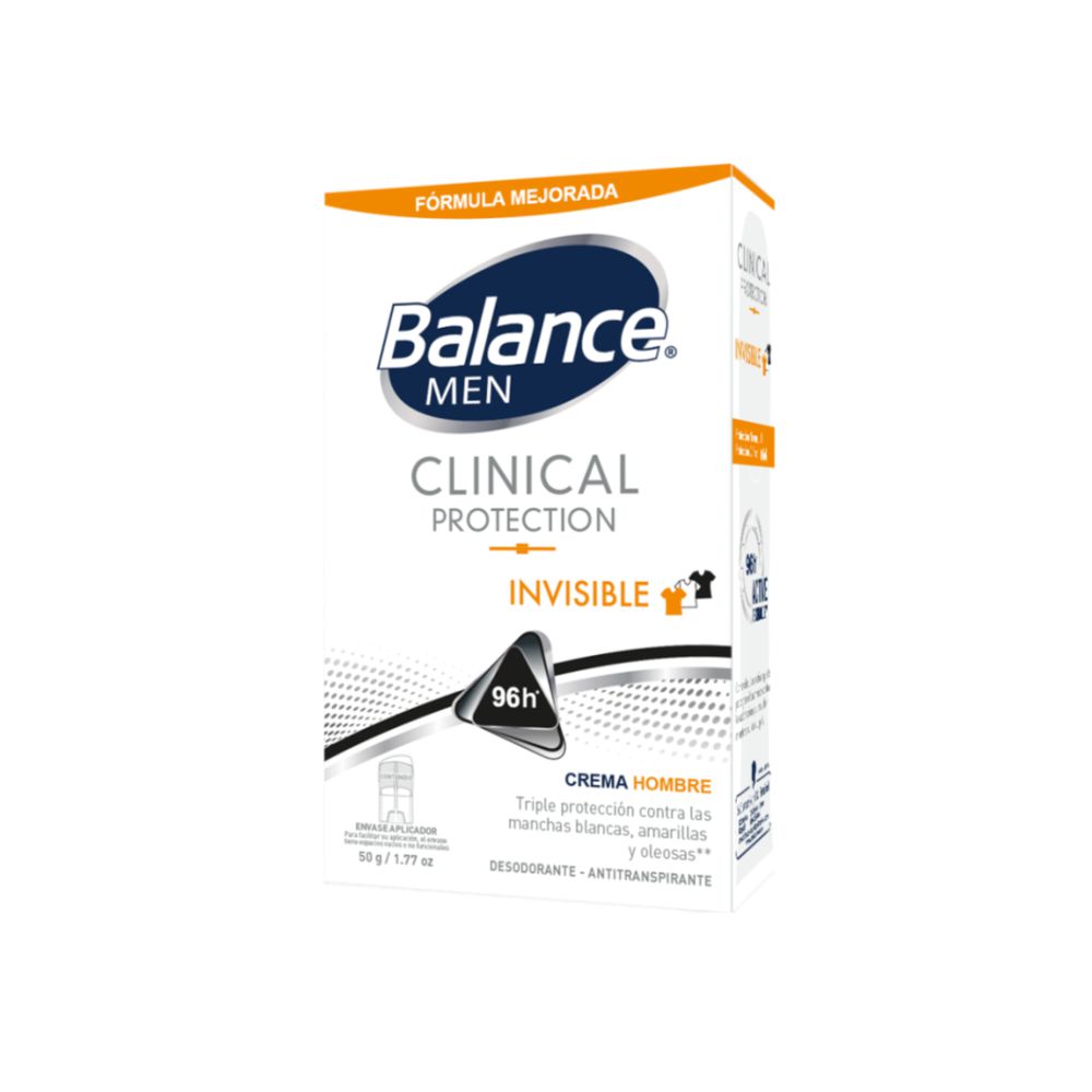 Desodorante BALANCE crema clinical invisible hombre (50  gr)