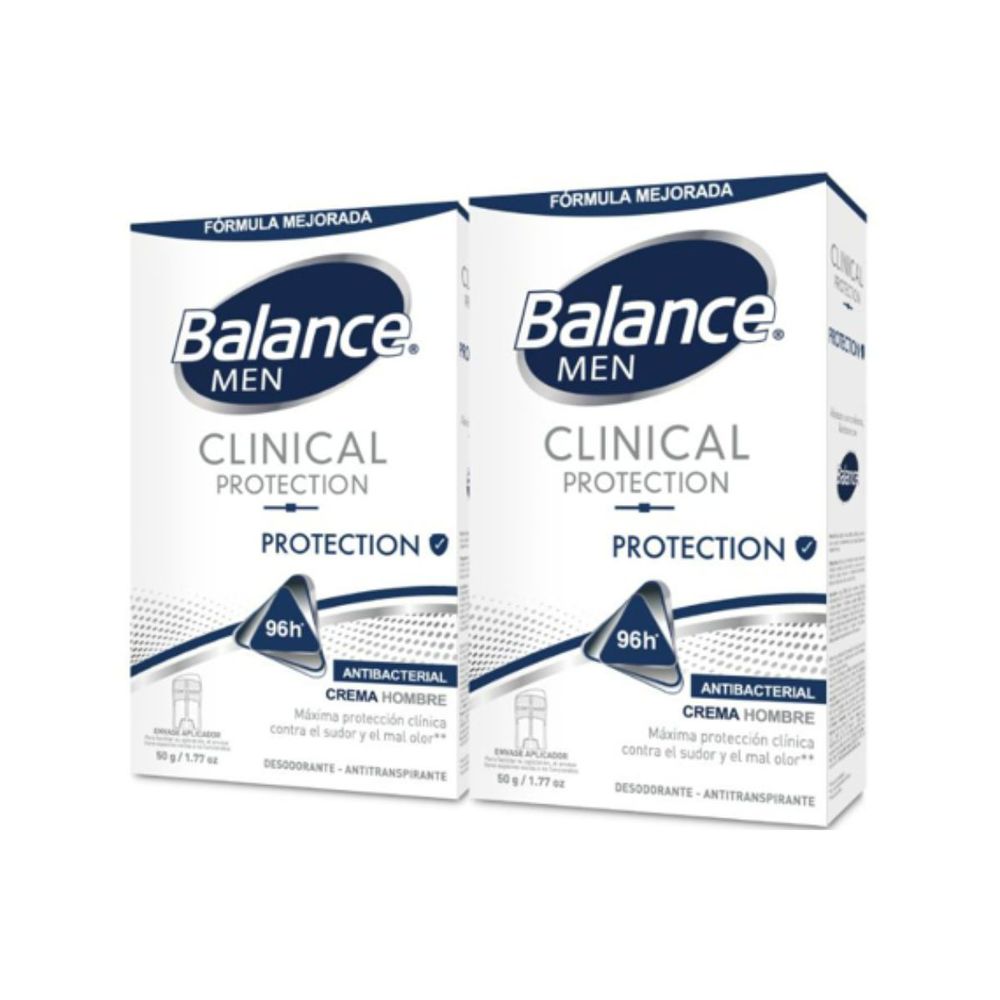 Desodorante BALANCE crema clinical protection hombre 2x (100 gr)
