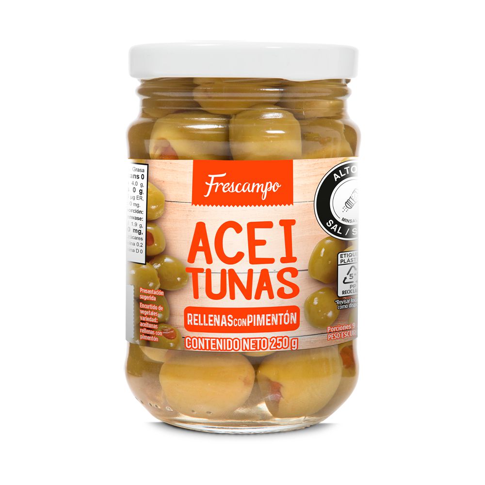Aceitunas FRESCAMPO rellenas con pimentón (135 gr)