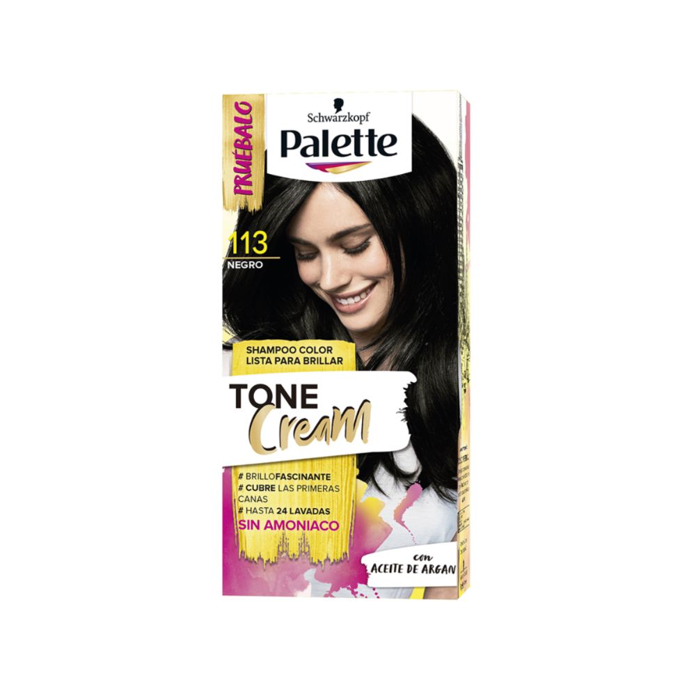 Shampoo PALETTE TONECREAM 113 negro sin amoníaco (1 und)