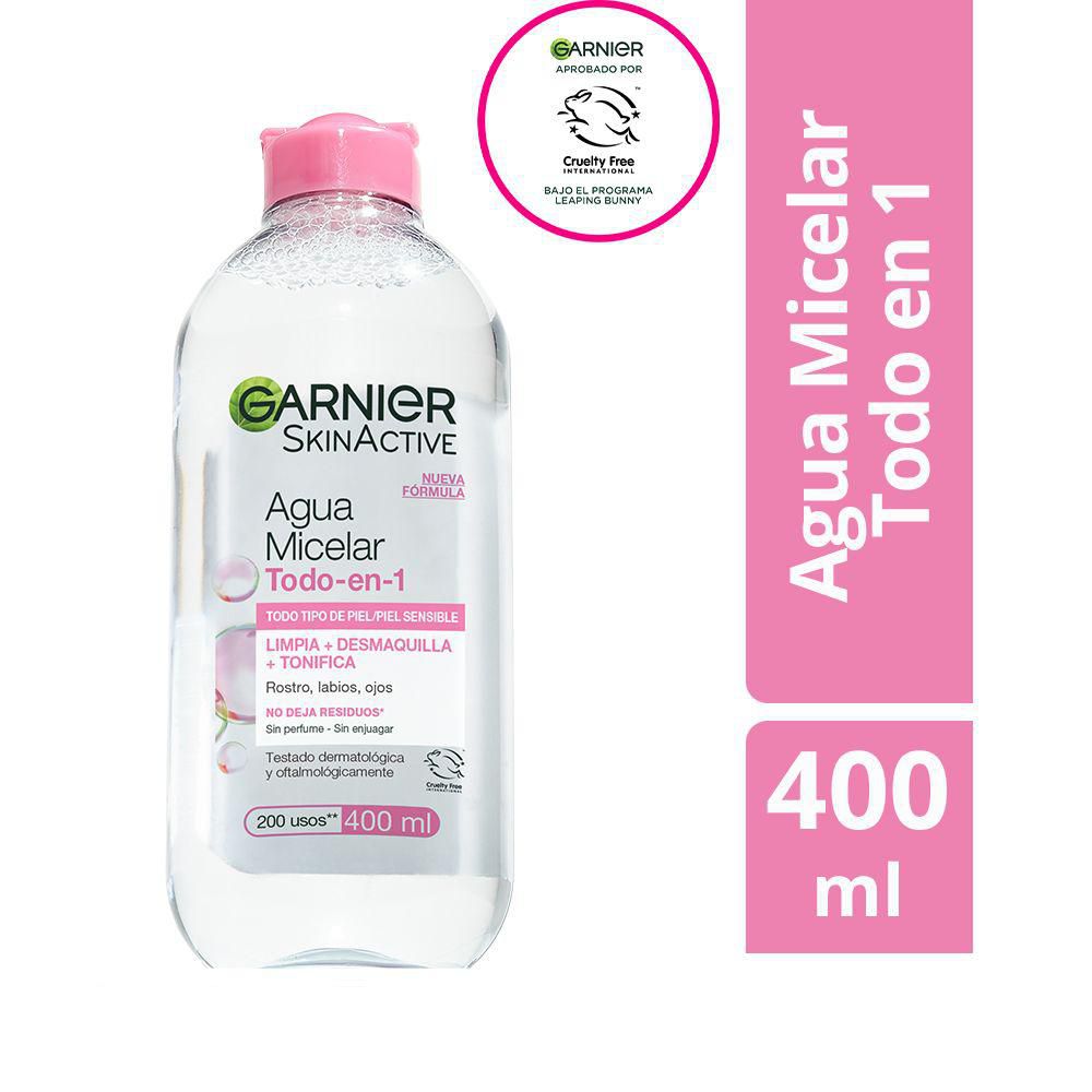 Agua micelar GARNIER SKIN ACTIVE Original todo en 1 (400 ml)