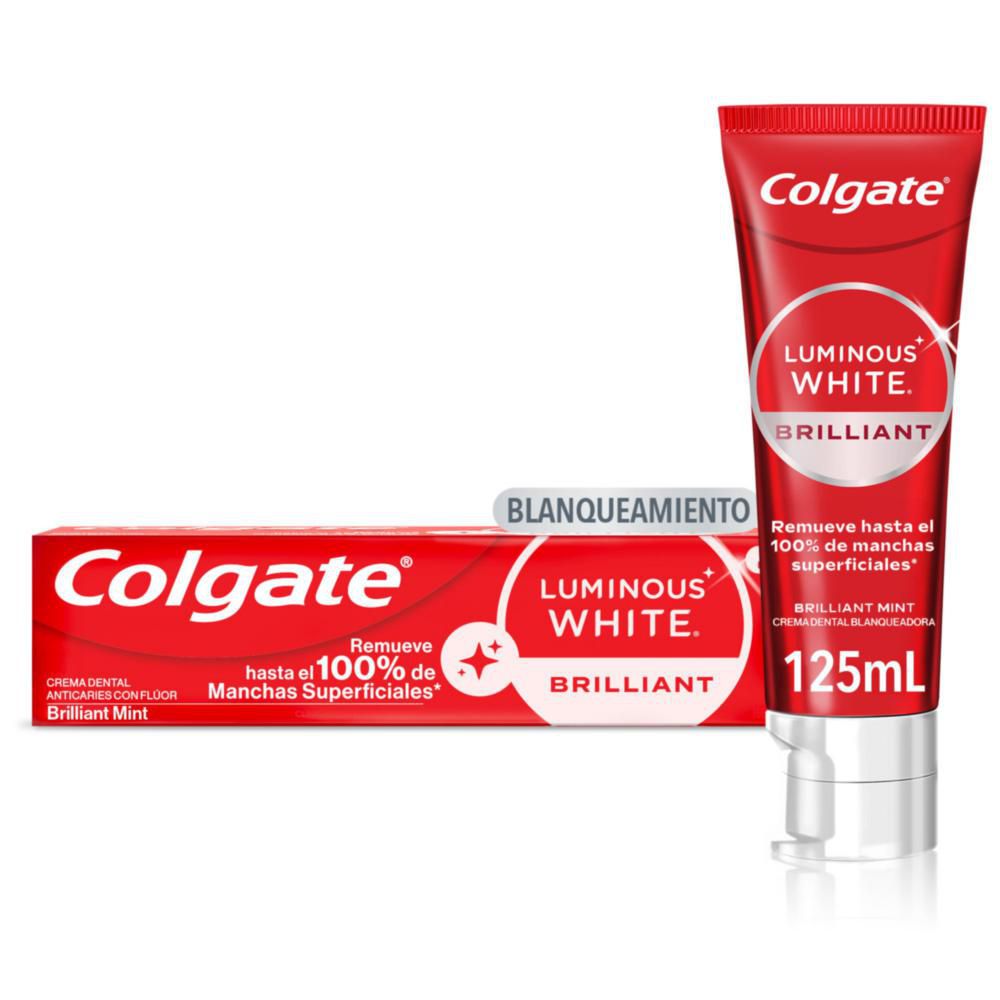 Crema dental COLGATE blanqueadora luminous brilliant (125 ml)