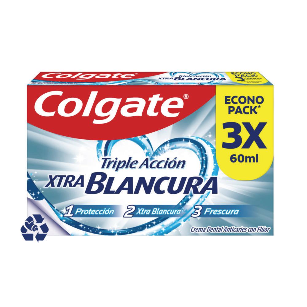 Crema Dental COLGATE Triple Acción Xtra Blancura x3und (180 ml)