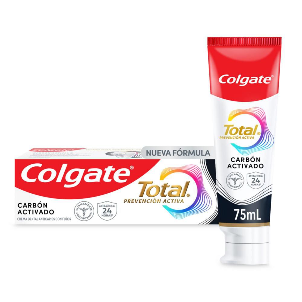 Crema dental COLGATE total carbón prevención activa (75 ml)