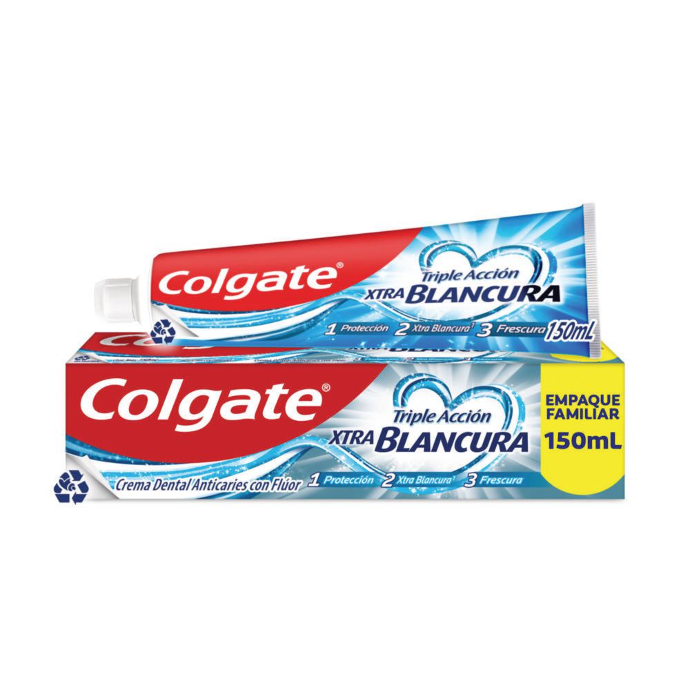 Crema dental COLGATE Triple acción extra blancura (150 ml)