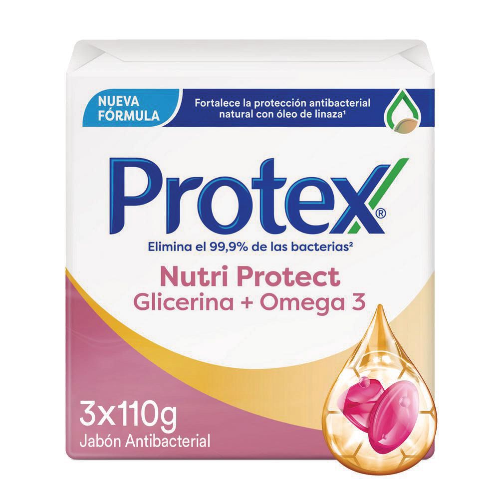 Jabón PROTEX Omega3 Barra x3und 110gr (330 gr)