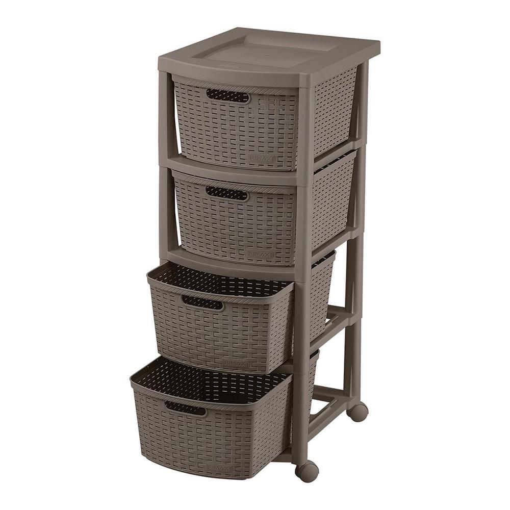 CAJONERO 4 G RATTAN MOCCA RIMAX 9835