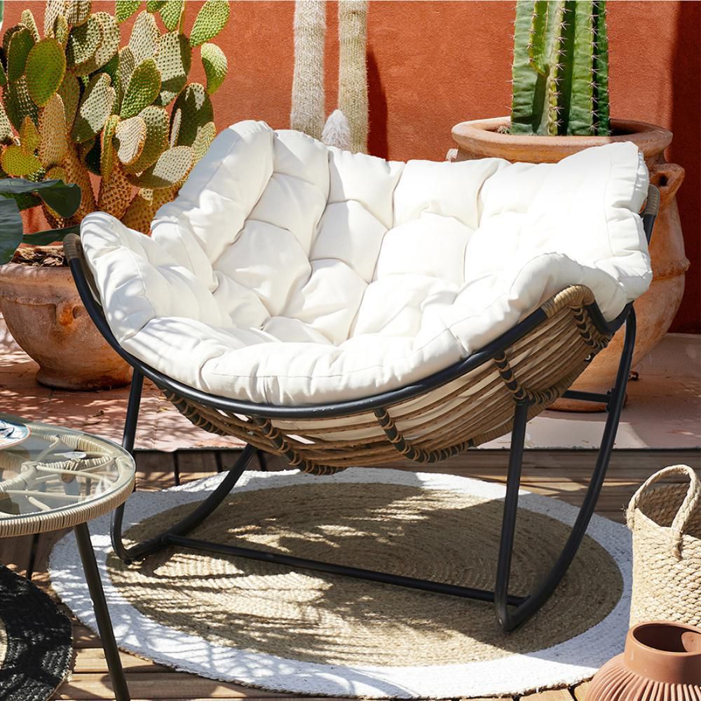 Mecedora Cojín Beige HOME DECORATION HDO2191 img #2