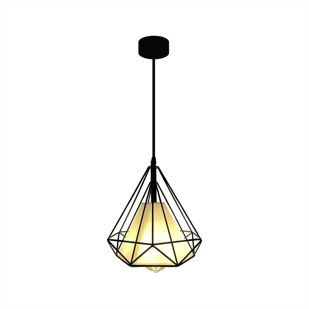 Lampara Decorativa Colgante Diamante Vintage + Bombillo