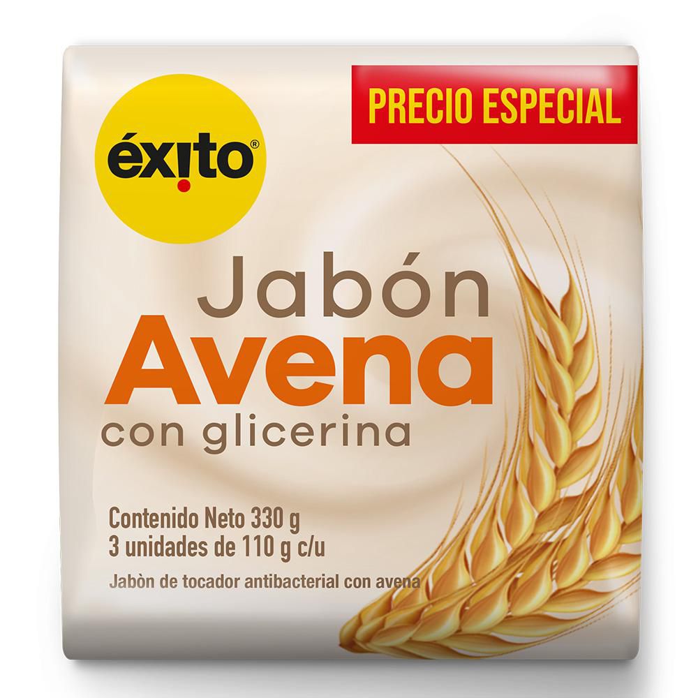 Jabón Antibacterial EXITO MARCA PROPIA antibacterial avena (330 gr)