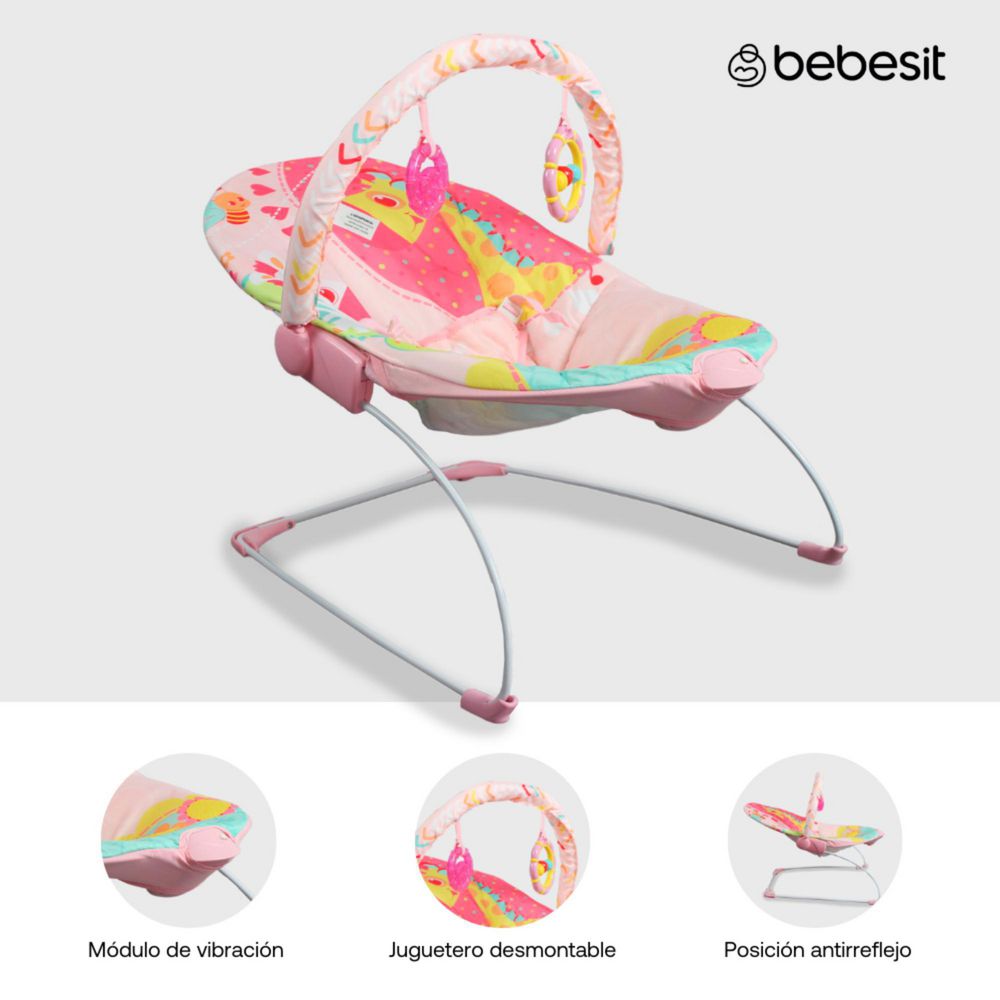 Mecedora para bebé Bouncer Rosado BEBESIT 8512RS