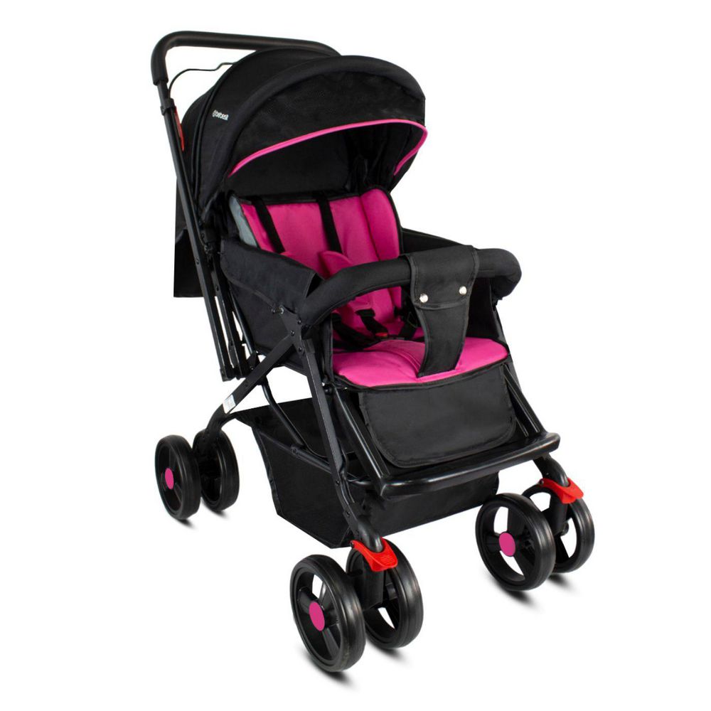 Coche reversible bebé Roma Rosado BEBESIT 5197P