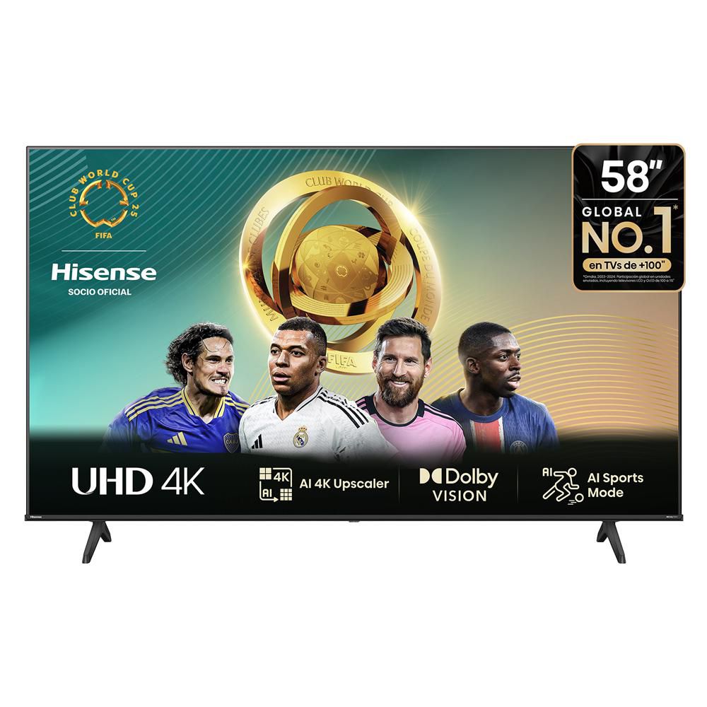 Televisor HISENSE 58 pulgadas LED Uhd4K Smart TV 58A6N