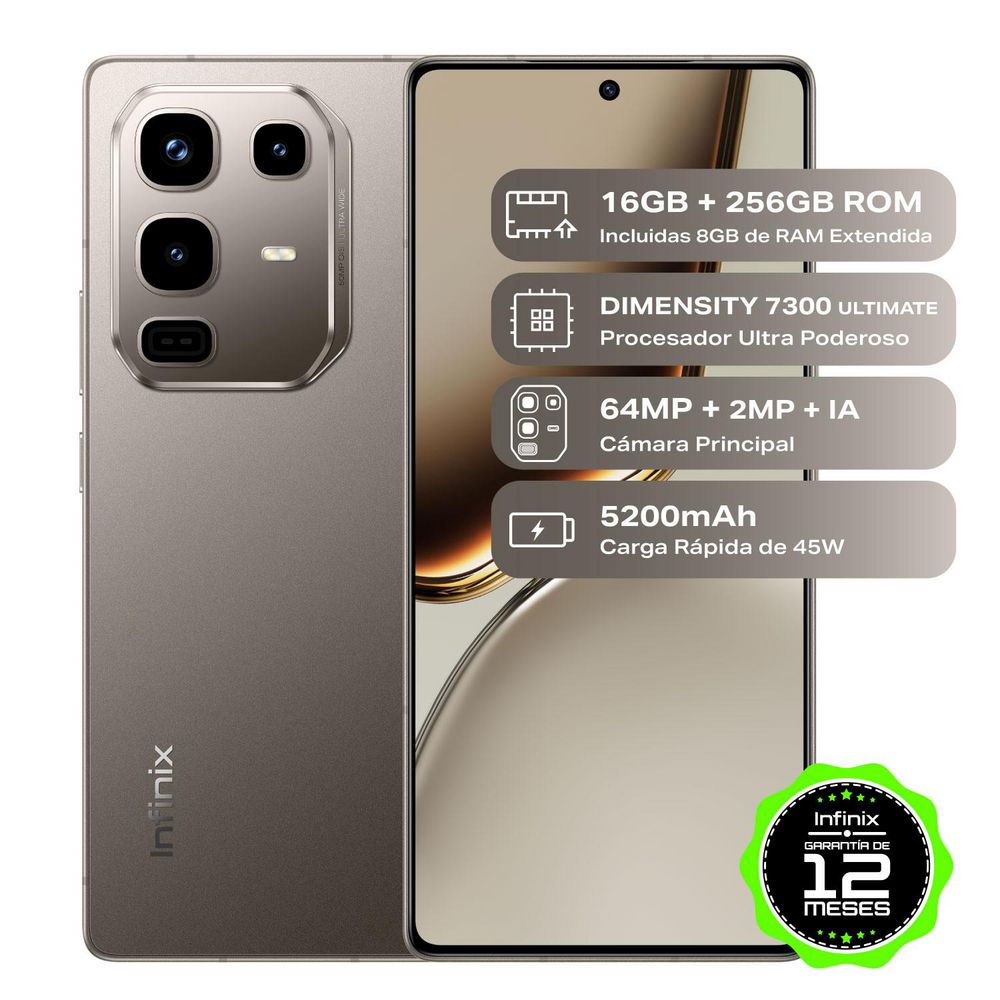 Celular INFINIX NOTE 50S 256 GB 8 GB RAM Gris