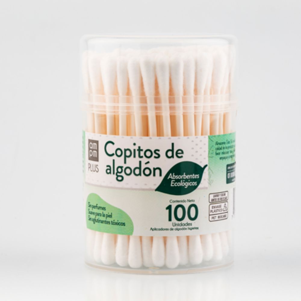 Copitos AMPM PLUS de algodón ecológicos (100  und)