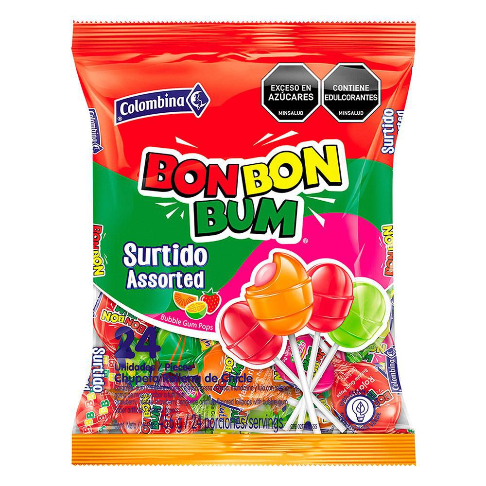 Chupeta BON BON BUM Surtido x24und (456 gr)