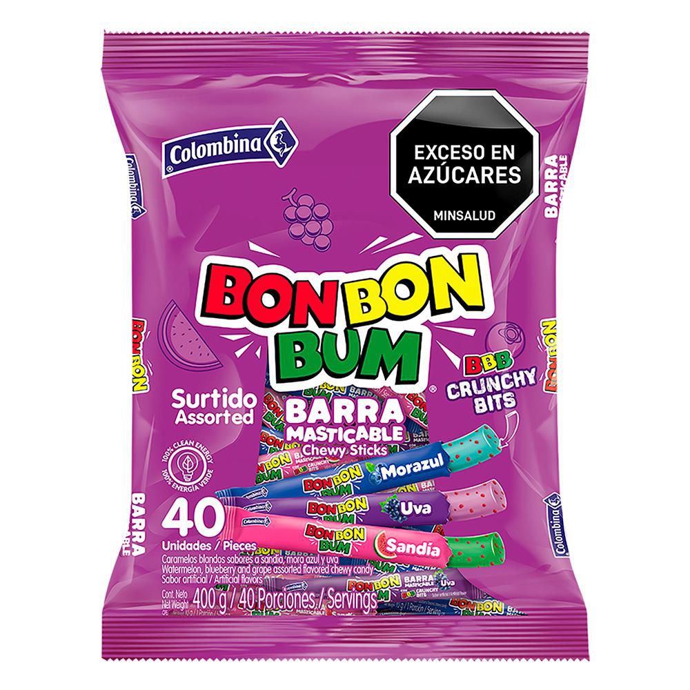 Barra BON BON BUM Sabores surtidos (400 gr)