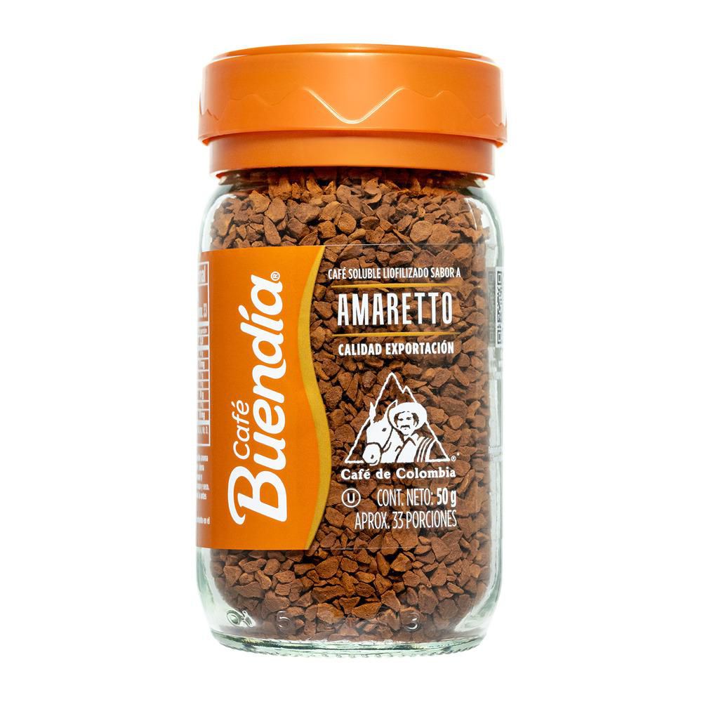 Café BUENDIA liofilizado sabor amaretto (50 gr)