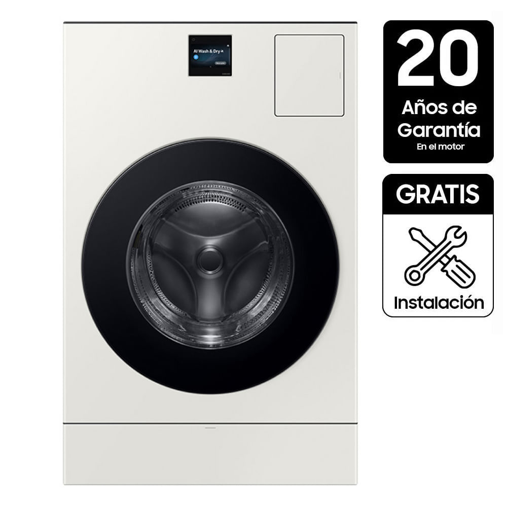 Lavadora secadora SAMSUNG Eléctrica 26 Kg Bespoke AI Laundry Combo WD26FB8690BECO Blanco