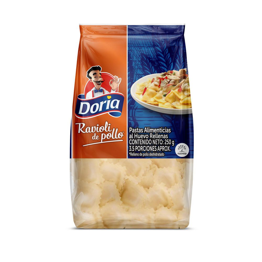 Ravioli DORIA rellenos de pollo (250 gr)