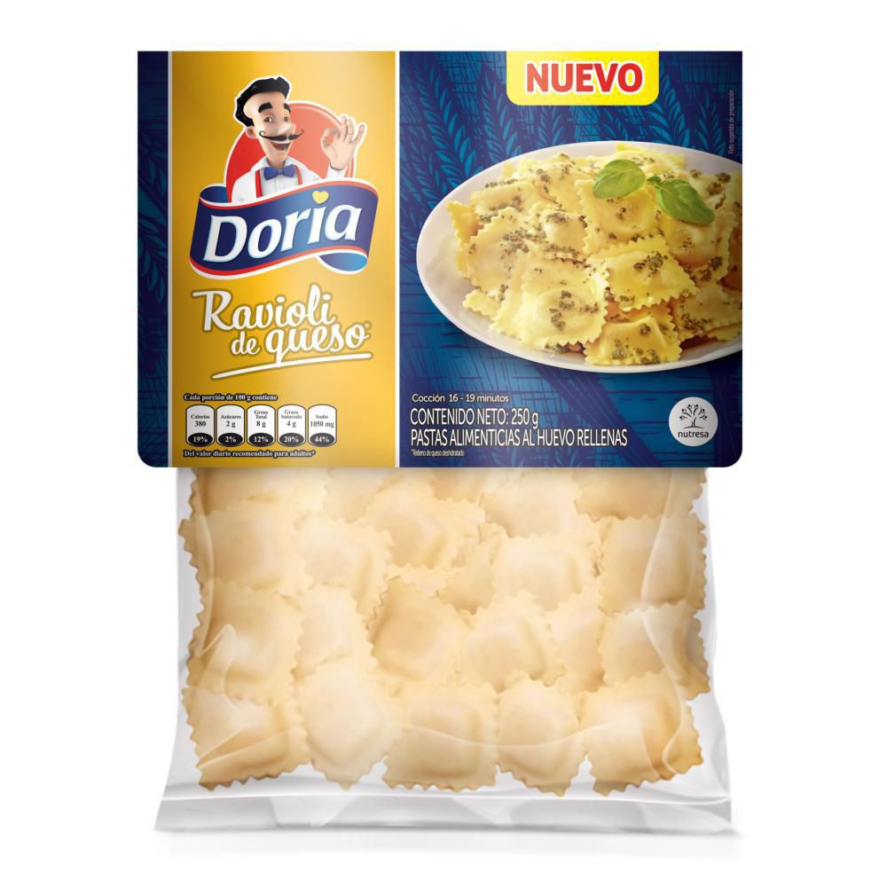 Ravioli DORIA rellenos de queso (250 gr)