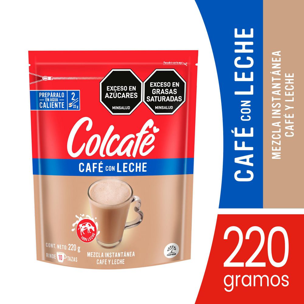 Café COLCAFE con leche (220 gr)