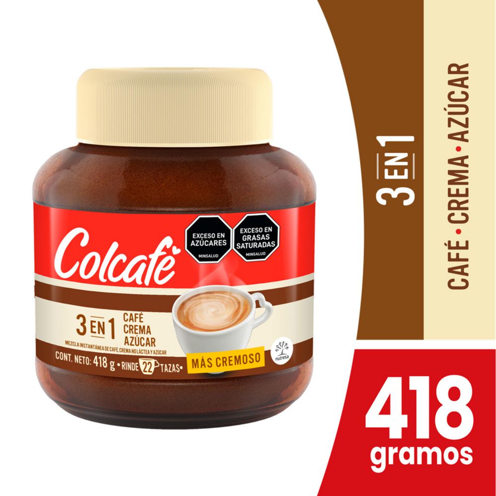 Café COLCAFE 3 en 1 más cremoso (418 gr)