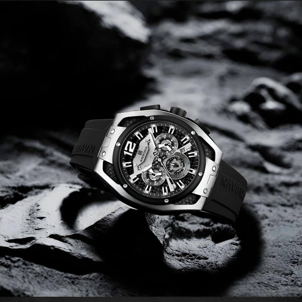 Reloj Naviforce Deportivo Nf8063 Goma Hombre + Estuche img #5