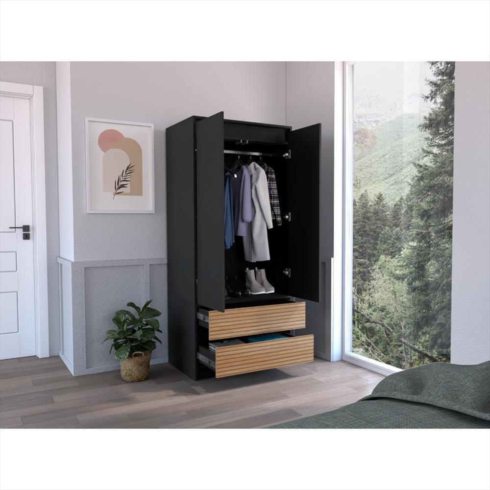 Closet Cruella, Wengue Y Lenno Con Dos Puertas Abatibles Debe Ser Anclado A La Pared img #2