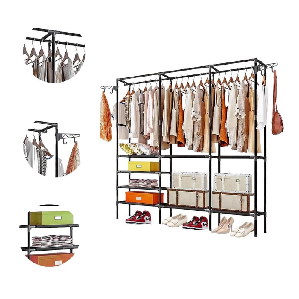 Closet Organizador 3 Espacios Zapatero Perchero Multifuncion