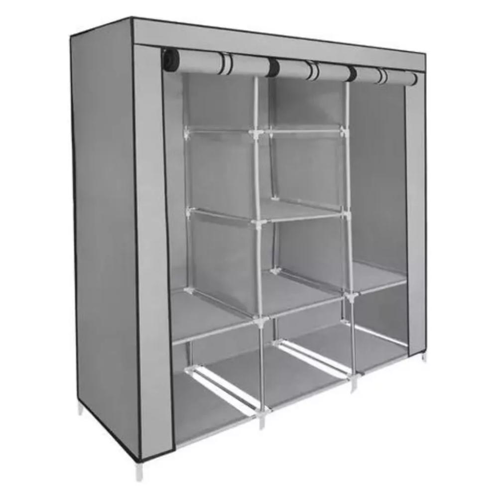 Closet Ropero Armable 3 Puertas Organizador Portatil Color Gris