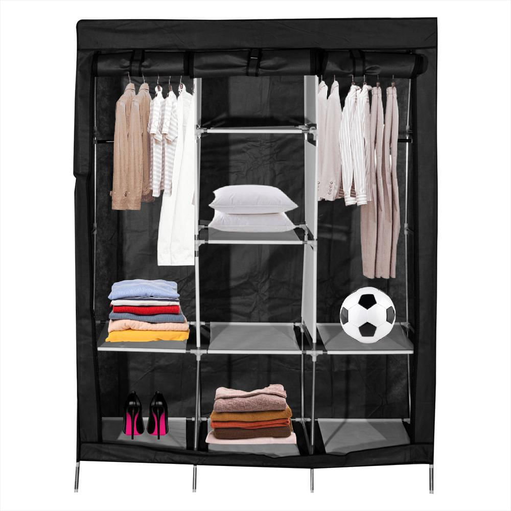 Closet Armario Doble Desarmable Portatil Con Forro Negro