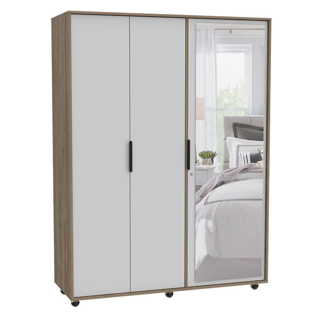 Closet Kaia Rovere 140 Cm Con Espejo Y Tres Puertas img #1
