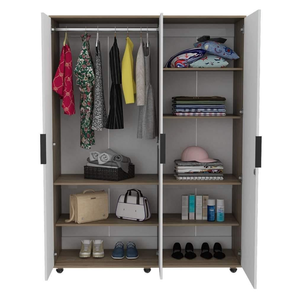 Closet Kaia Rovere 140 Cm Con Espejo Y Tres Puertas img #2