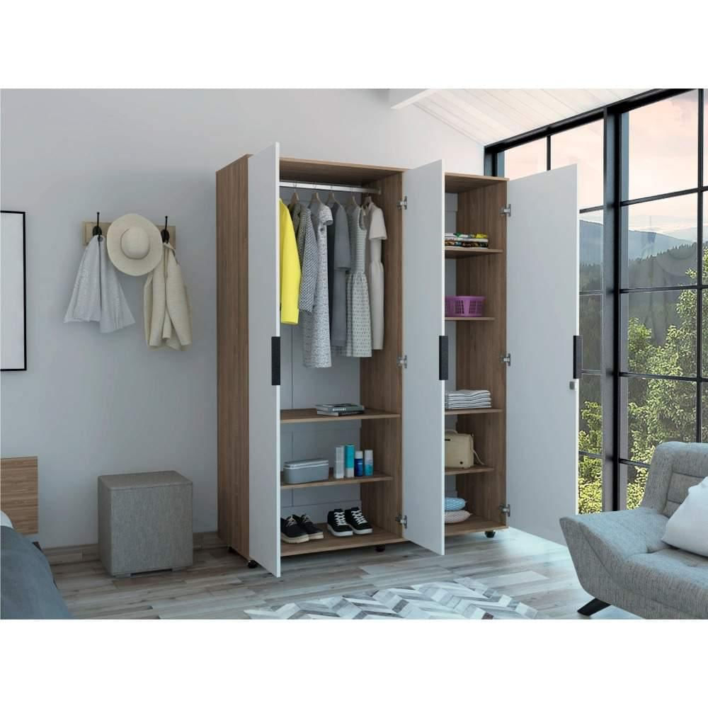 Closet Kaia Rovere 140 Cm Con Espejo Y Tres Puertas img #4