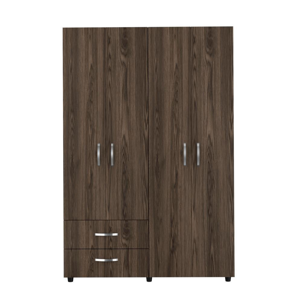 Closet Arkola Chocolate Y Blanco Con Dos Cajones img #5