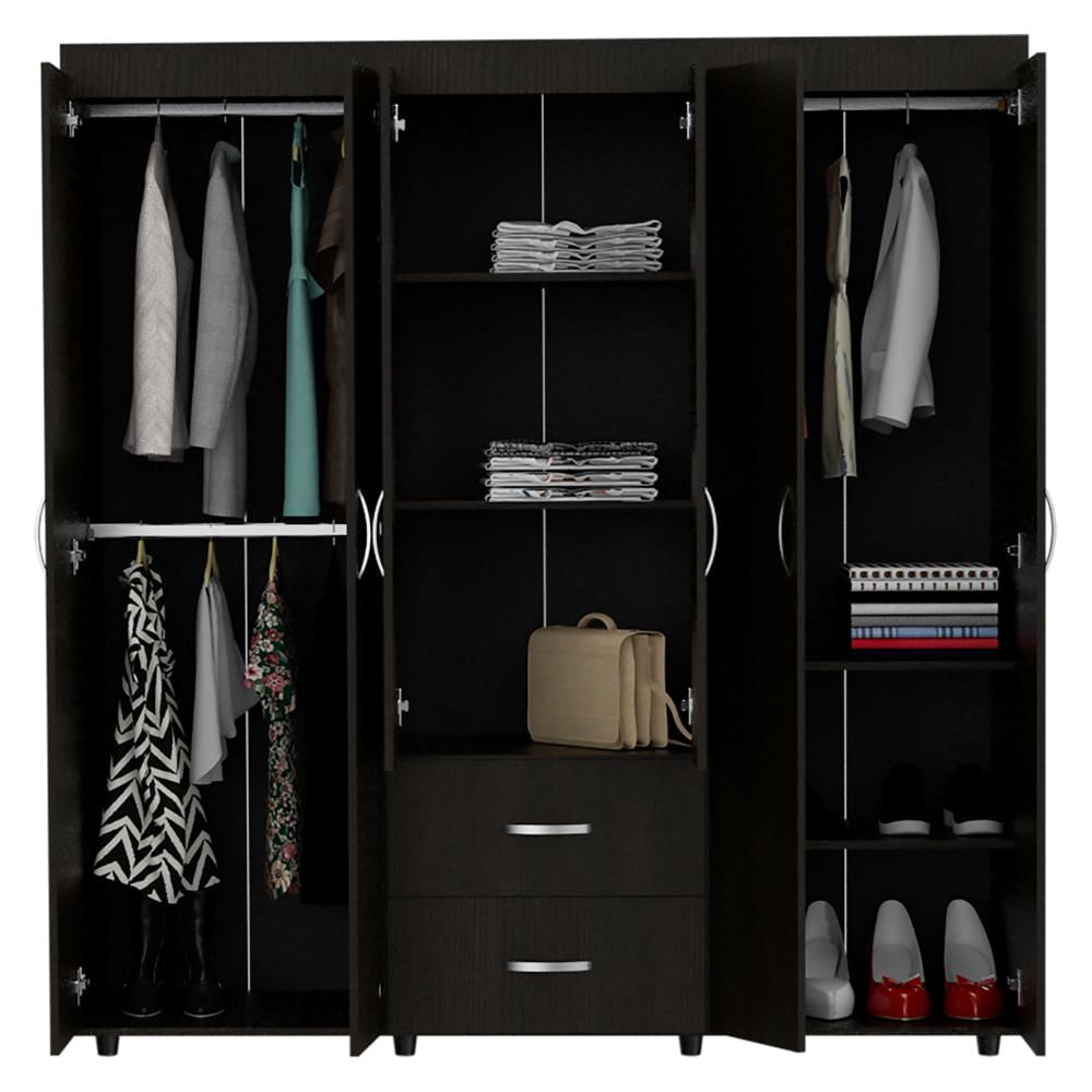 Combo Para Habitación Dex, Wengue Y Avellana, Incluye Closet Y Mesas De Noche img #3