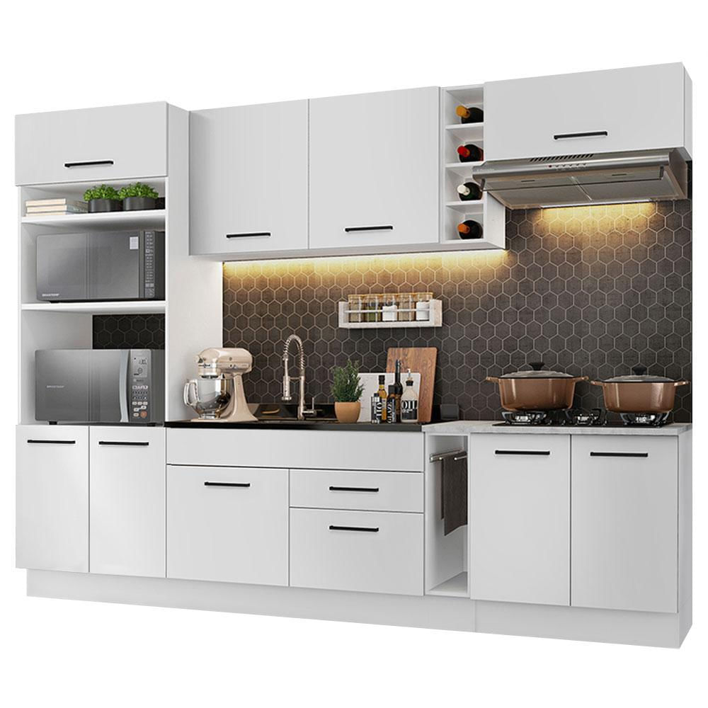 Cocina Integral Agata 2.90 Metros 01 Blanca