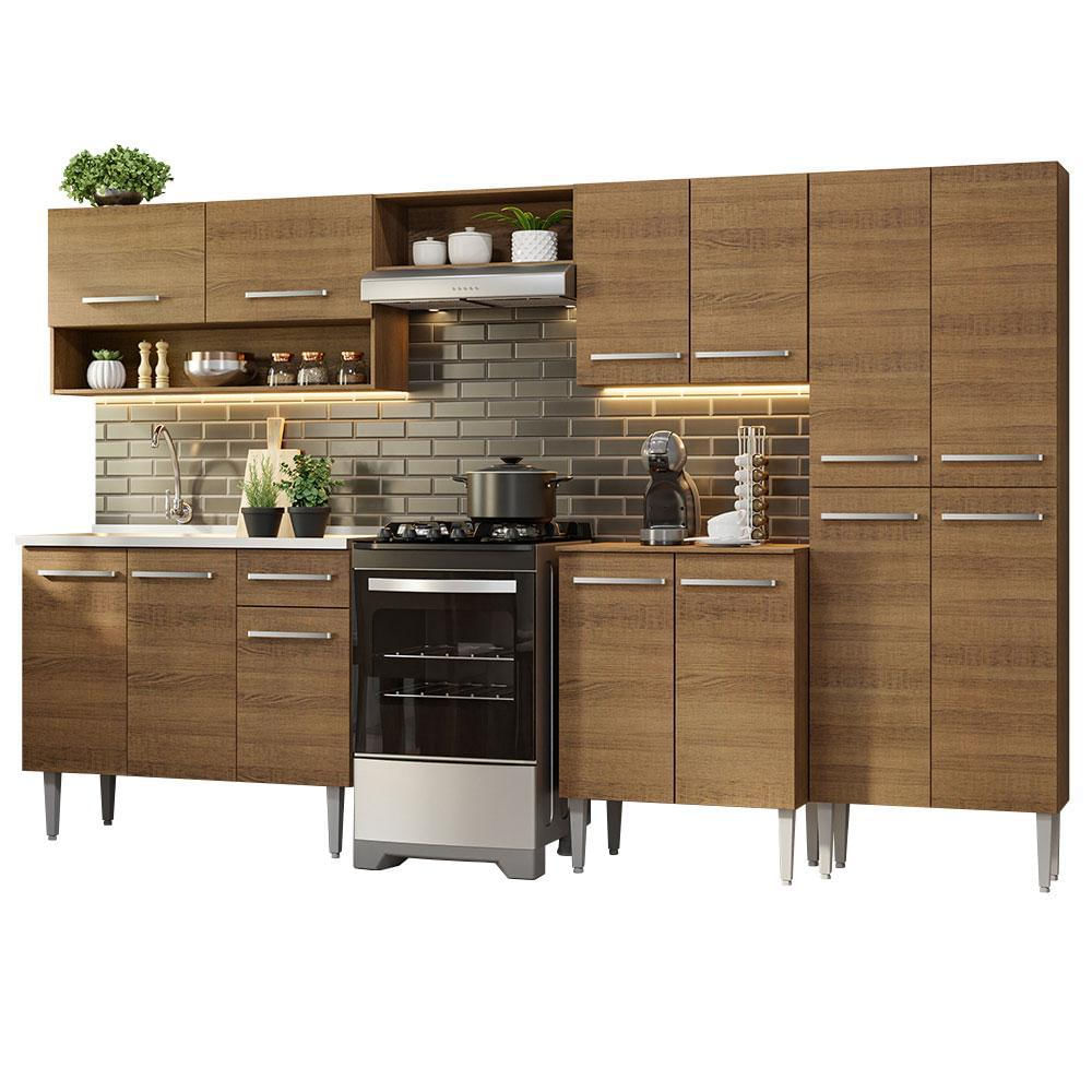 Cocina Integral Emilly 2.90 Metros Con Mesón De Acero 09