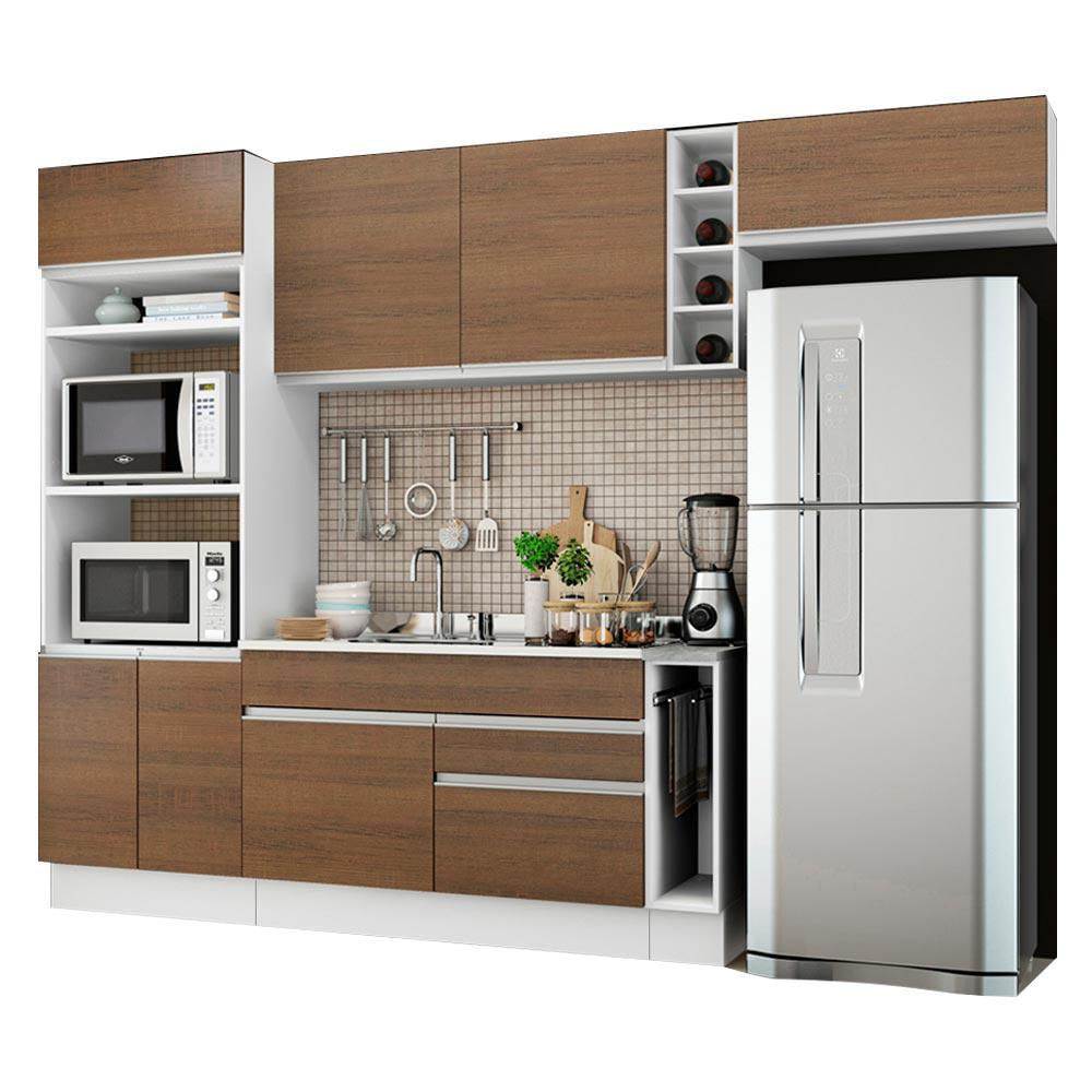 Cocina Integral Safira 2.90M Blanco/Marrón 04