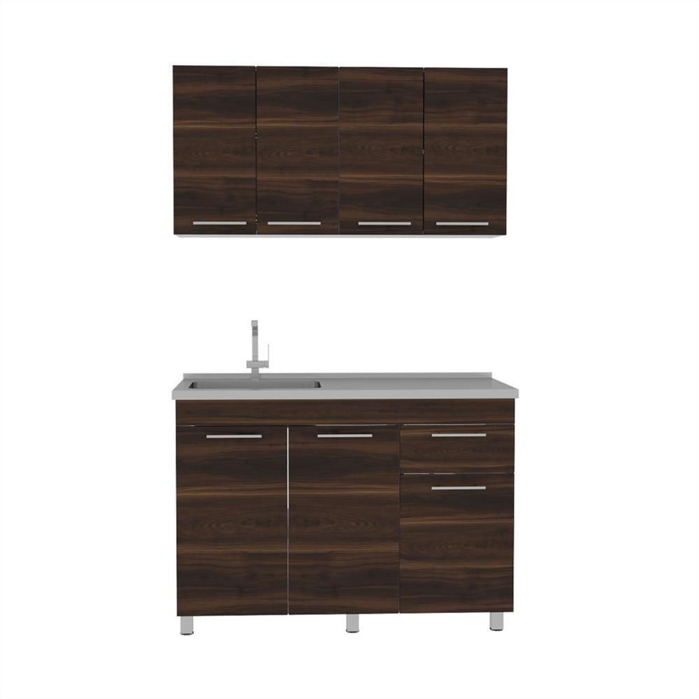 Cocina Integral 120 Moderna Madera Aglomerada