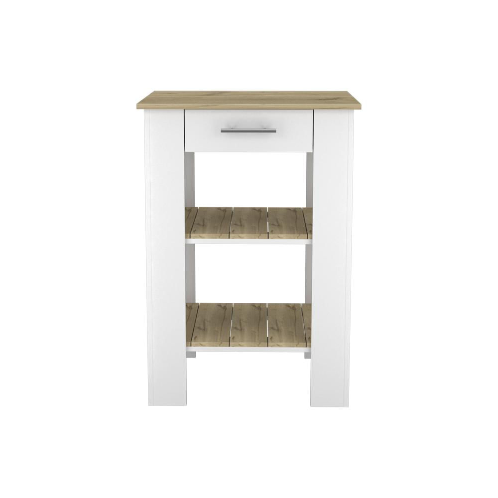 Isla De Cocina Blanco Con Toallero Fabricado En Mdf