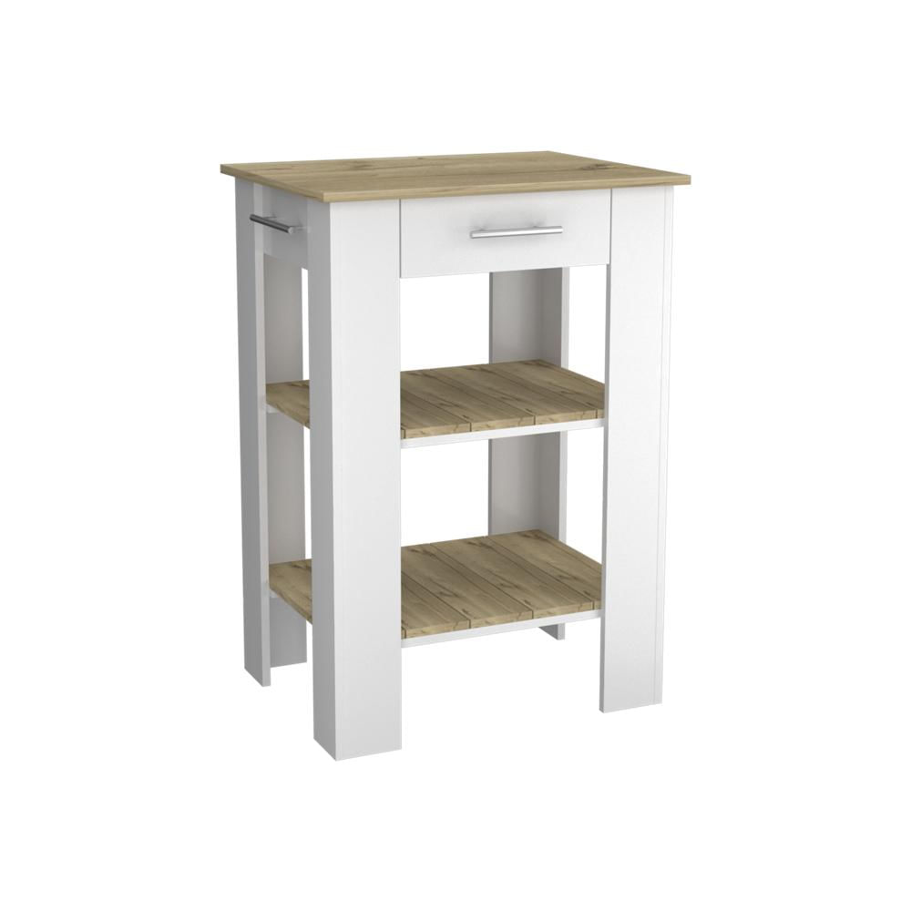 Isla De Cocina Blanco Con Toallero Fabricado En Mdf img #2