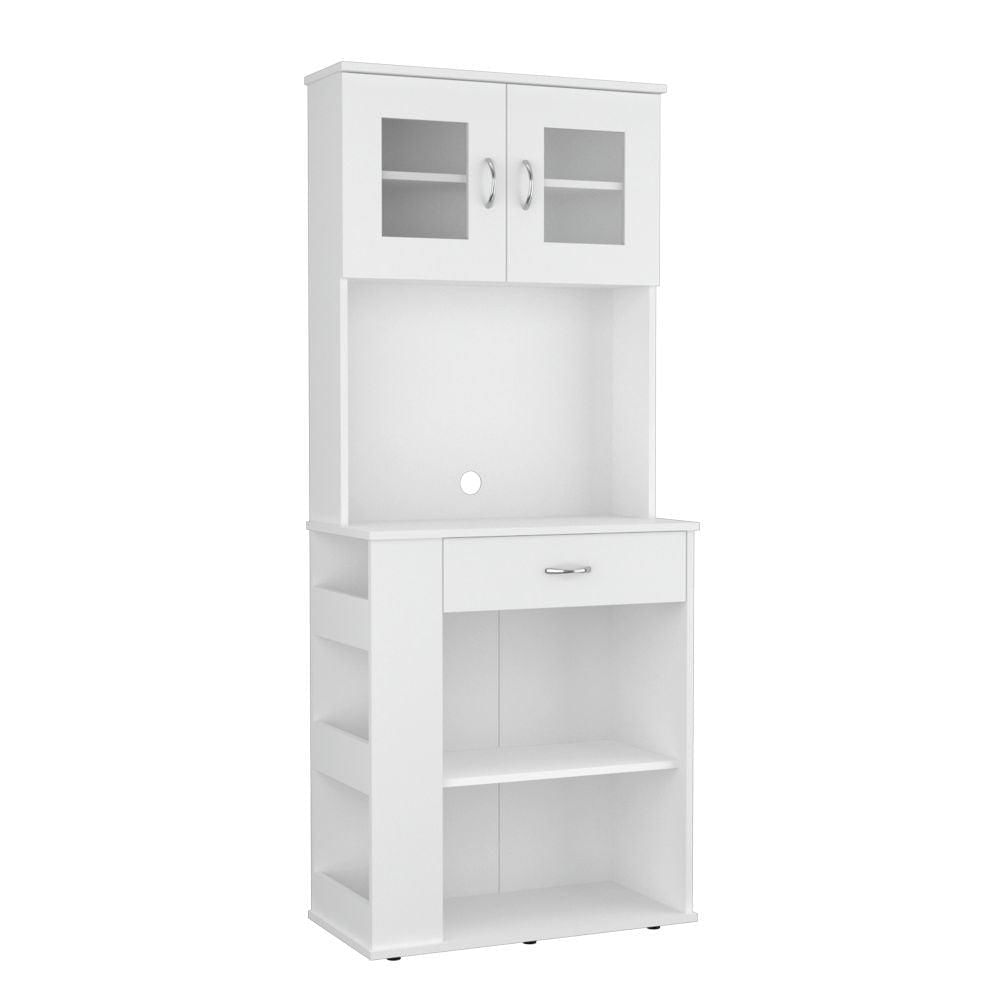 Mueble Microondas Capienza Plus Blanco 70 Cm Con Dos Puertas, Un Cajón Y Entrepaños Mueble Microondas Capienza Plus Blanco 70 Cm Con Dos Puertas, Un Cajón Y Entrepaños