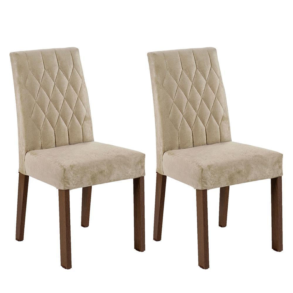 Kit 2 Sillas De Comedor 4256 Marrón/Beige