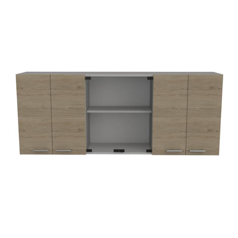 Gabinete Superior De Cocina Lyon Rovere Y Blanco 150 Cm