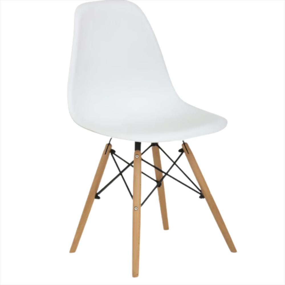 Juego De Comedor Eames Cuadrado 4 Puestos Color Blanco img #3