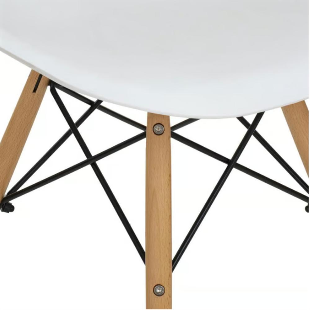 Juego De Comedor Eames Cuadrado 4 Puestos Color Blanco img #5