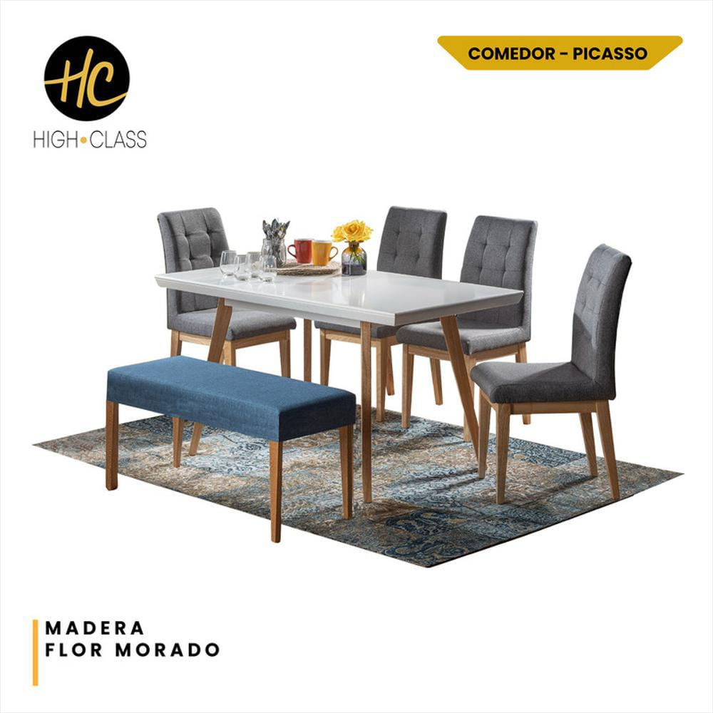 Juego De Comedor 6 Personas Hc Picasso